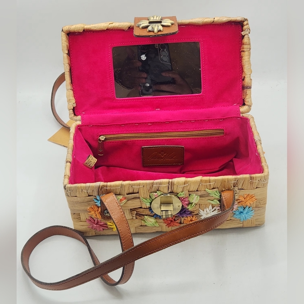 Patricia Nash Porcari Box Speciality Woven Basket Bag - Picture 12 of 15